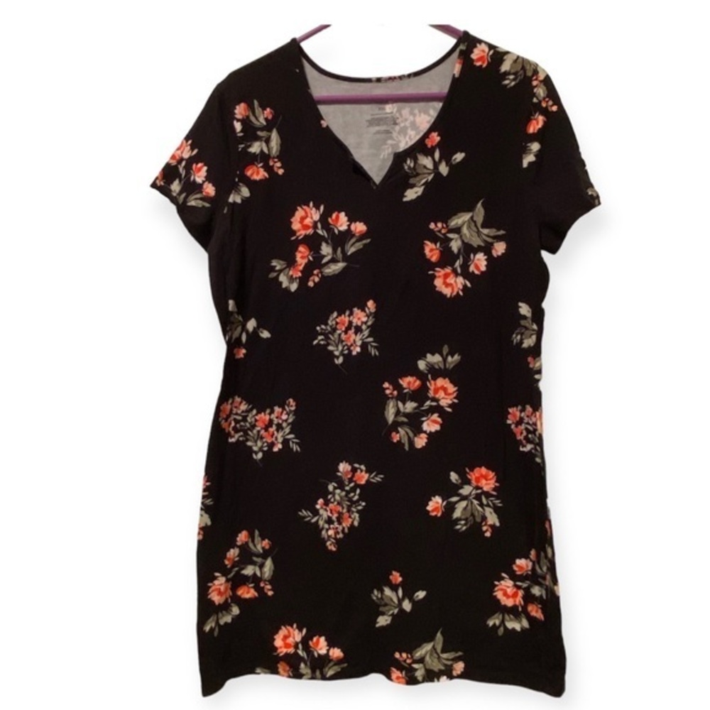 Arizona Dress Women’s Size XXL Black Floral Print